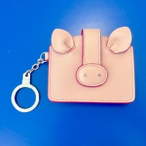 Kate Spade Wallet coin purse key chain pig leather